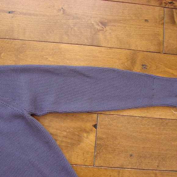 Athleta Purple Hanover V-neck Sweater Tunic Ribbed Merino Wool Blend Size Small - Picture 6 of 12